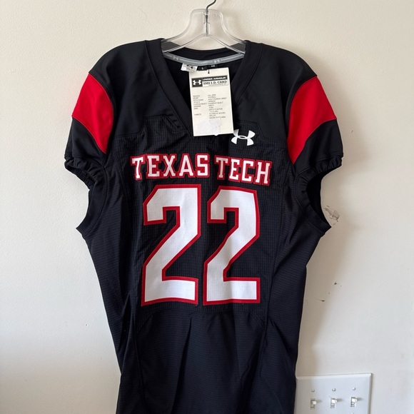 Under Armour Black and Red Texas Tech Jersey